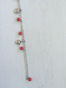 Women Girl Fashion Red turquoise Fish Wrist Anklet Bracelet Chain Gift for her