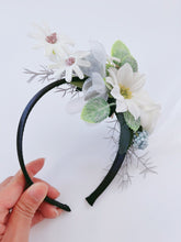 Women White Daisy Flower Girl Hair band head Tiara Crown Hoop garland Fascinator