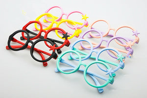 Kids Boys Girl Baby Plastic Star Round Costume Party Eyeglasses Eye Frame Prop - Air Diva Fashion