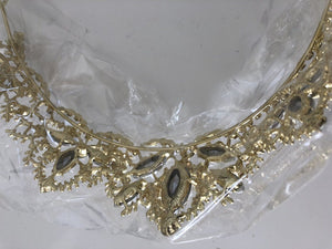 Women Gold Rhinestone Crystal Wedding Bride Party Hair Headband Crown Tiara