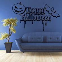 Happy Halloween Party Art Vinyl shop Window Door Wall Sticker Decor Decorations