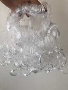 Adult / Children Christmas Party Santa Claus White curly Hair Beard Mustache