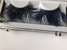 Blue Dot Black Costume Feather Exaggerated Party Fake False Eyelashes Eye lashes
