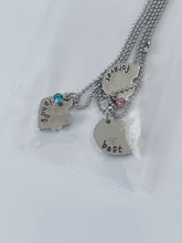 Girl Heart Split Jigsaw BFF Best Friend Forever Necklace Set Friendship Gift