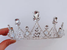 Children Flower Girl Princess Birthday Crystal Silver color Tiara Hair Crown