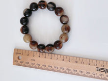 Men Women Natural Water Buffalo Cow Cattle Horn Beads Healthy Black Bracelet