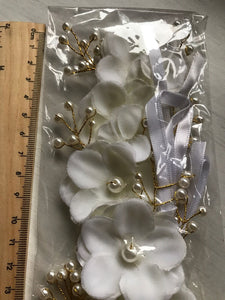 Lady flower wedding Creamy White bride Prom Party Hair Headband hairpiece Prop