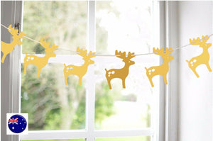 Christmas Cardboard Reindeer Deer Party Xmas Kid Room Hanging Decoration Garland