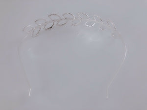 Women Silver Crystal Rhinestone Leaf Hair Head Band Headband Hoop hairpiece