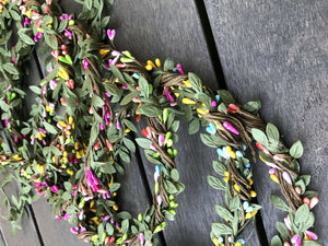 Women Girl Seed Berry Leaf wedding Bride Beach Hair head Headband garland Prop