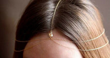 Women Party Gold bead boho Bohemian Metal Hair Chain Headband forehead band