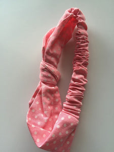 Girls Kids Baby Elastic Pink Polka dots Bow Bunny ears Hair Headband Band PROP