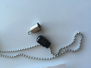 Titanium Girl lady Lover Gift  Love Couple Pill Bottle Tube Pendant Necklace