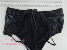 Women Oil Shine Wet look Syn Leather Sexy back open Briefs Panties Underwear