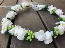 Lady flower Fairy wedding Creamy White flower Party Hair Headband Crown Garland