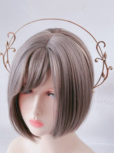 Women Girl Gold Halo Crescent Moon Halloween Hair Band Headband Tiara Hairpiece