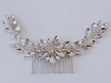 Women BOHO Silver Crystal Leaf Back Hair Styling Comb Pin Hairpiece Headband