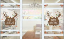 Merry Christmas Reindeer Removable Art Vinyl shop Window Door Sticker Wall Decor