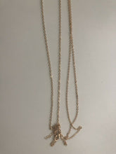 Women Bohemian BOHO Gold color Simple Slim Chips 2 layers Long Chain Necklace