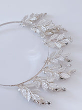 Women Crystal Silver Leaf Bride Prom Party Hair Headband head Band Fascinator