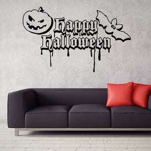 Happy Halloween Party Art Vinyl shop Window Door Wall Sticker Decor Decorations