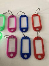 8x Plastic Travel Luggage School bag Name ID Badge Tag Small Label Key Rings AU