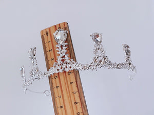 Kids Flower Girl Crown Princess Birthday Crystal Silver Tiara Hair Headband