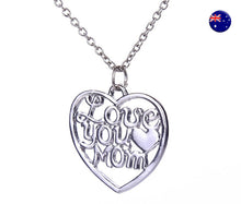 Women heart shape LOVE YOU MUM mother mother's day Gift necklace chain gift her