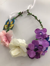 Women flower Fairy Butterfly Purple wedding Party Hair Headband Crown Garland