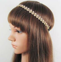 Women Girl Ethic BOHO Crochet Heart Crystal Elastic Hair head band Headband