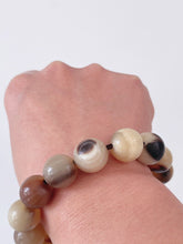 Men Women Natural Water Buffalo Cow Cattle Horn Beads Healthy Black Bracelet