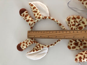 Women Girl Boy Children Giraffe Ear Tail Costume party hair band Headband Set