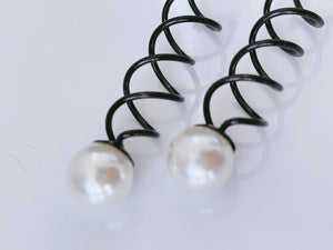 2x Women Girl Pearl Wedding Professional Hair Bun Styling Twist Bobby Pin Grips