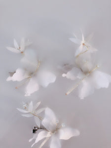 4x Lady Wedding flower Girl Fairy White Butterfly Hair Clips headpiece Jewelery