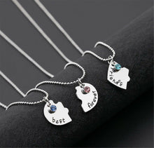 Girl Heart Split Jigsaw BFF Best Friend Forever Necklace Set Friendship Gift