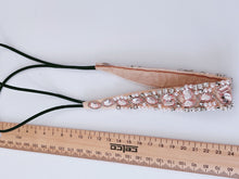Women BOHO Bling Beige Pink Crystal Rhinestone Elastic Hair Headband Head band