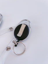 2 Retractable Badge Holder Reel Swipe Card Security ID Pull Key RING Clip Tag
