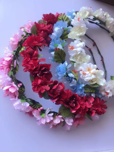 Women Lady Fairy Flower Wedding Bride hair head headband Garland PROP Wreath