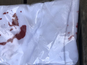 Women Halloween Party Horror Blood Splatter White Long Socks Tights stockings