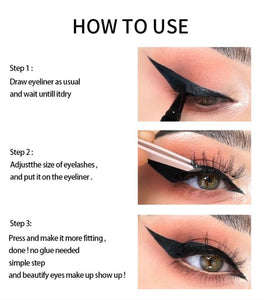 Self-adhesive Eyelash Glue Waterproof Black Liquid Magic eye Liner Eyeliner