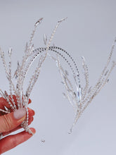 Women Silver Rhinstone Crystal Leaf Function Party Hair Head Band Headband Hoop