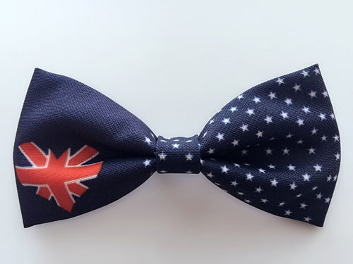 Boys Kids Children Australia Star Flag Pattern Navy Pin Bow tie Party Prop