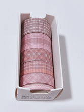 AU 6 Roll Check Grid Sticky Washi Tape Papers Scrapbooking Journal Note Stickers