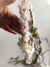 Women wedding Beige White babys breath bride Hair Headband Crown Garland leaf