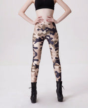 Women Army beige Military Camouflage Camo Party Skinny Leggings Pants Jeggings