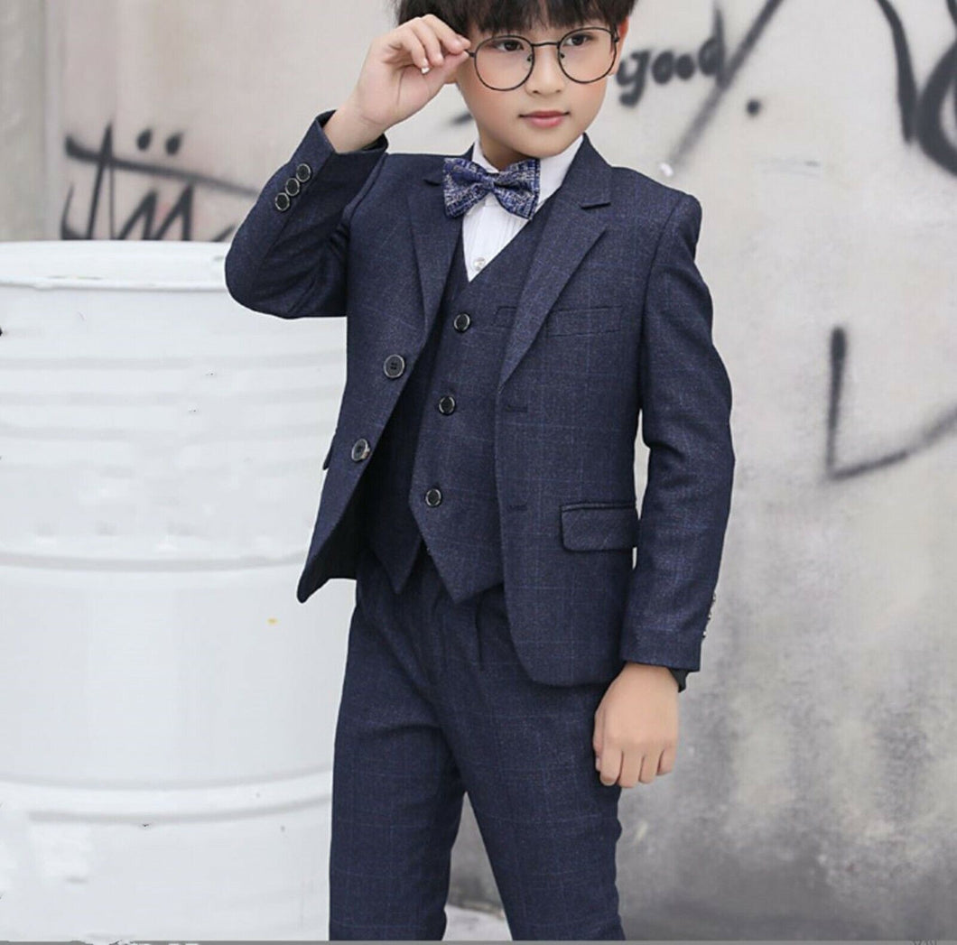 Page Boys Kid Wedding Birthday Party Shirt Jacket Pants Outfits Suits Bowtie Set