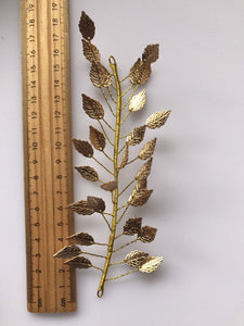 Women Girl gold color leaf Wedding Bride Party Prom Hair Headband Headpiece PROP