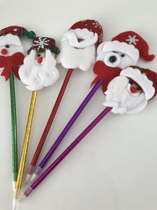 4x Xmas Christmas Santa Claus snowman Ball Pen Party Novelty Favor Favour Gift