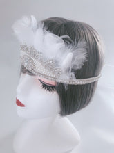 Women Girl Kids White Crystal Feather Prom Hair Head Band Headband Fascinator