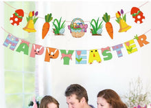 Happy Easter Party Bunting Banner Door Hanging Decorations Garlands Flag Decors